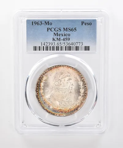 1963 Mo Mexico Peso KM-459 MS65 PCGS Peripheral Tone *1404