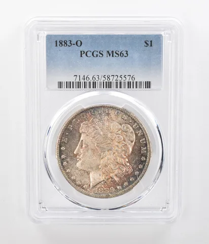1883-O Morgan Silver Dollar MS63 PCGS Beautiful Tone a1207