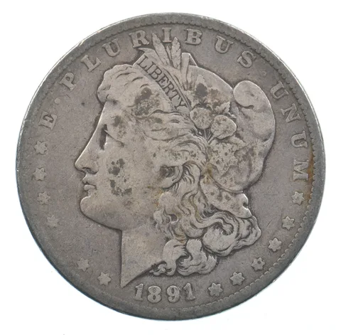 Early - 1891 Morgan Silver Dollar - 90% US Coin *627