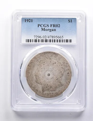 FR02 1921 Morgan Silver Dollar PCGS Low Ball a7689