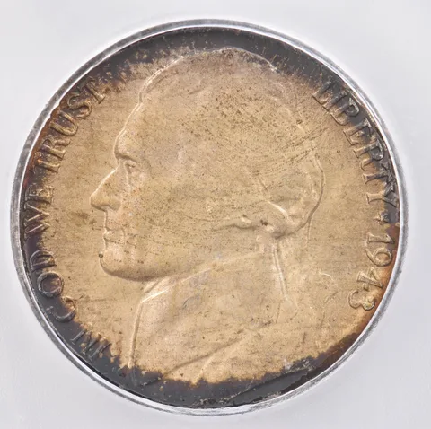 1943-P Jefferson Nickel MS67 ICG Beautiful Tone *0821