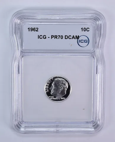 1962 Roosevelt Dime PR70 DCAM ICG