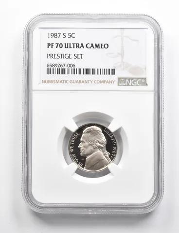 PF70 UCAM 1987-S Jefferson Nickel Prestige Set NGC RARE PEDIGREE *9775