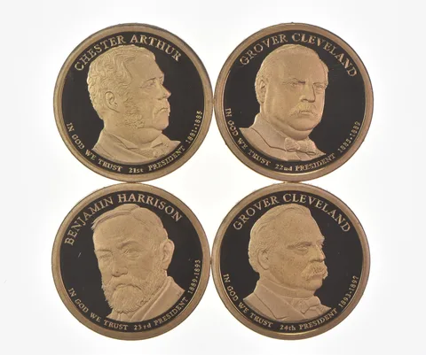 2012 Presidential Dollars From Proof Set ARTHUR Cleveland Harrison No Case