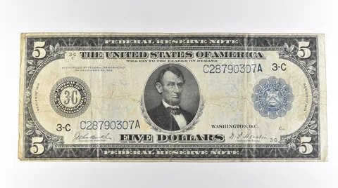 1914 $5 Philadelphia PA FRN Large Note Blue Seal *3139