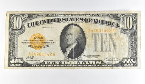 1928 $10 Gold Certificate Yellow Seal *1694