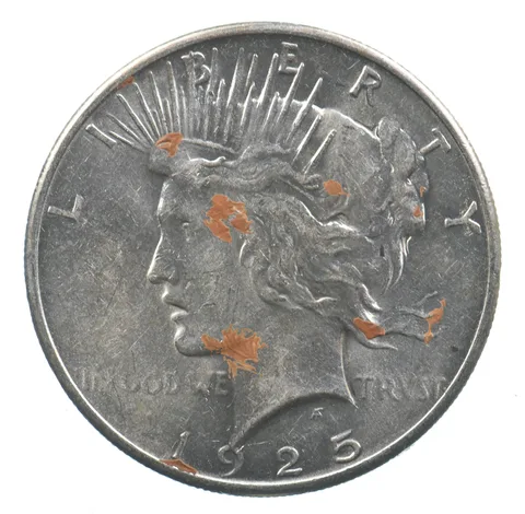 Early - 1925 Peace Silver Dollar - 90% US Coin *489