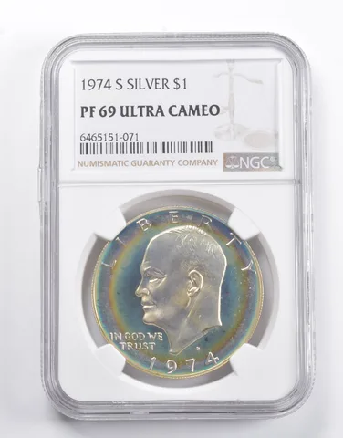 PF69 UCAM 1974-S Eisenhower Silver Dollar NGC a5173