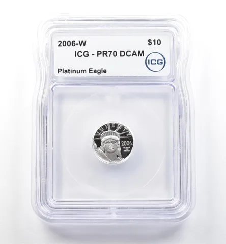 2006-W $10 American Platinum Eagle 1/10 Oz Platinum PR70 DCAM ICG