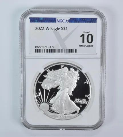 2022-W American Silver Eagle Proof 10 UCAM NGC X NGCX