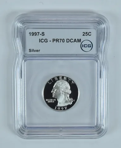 1997-S Washington Quarter Silver PR70 DCAM ICG