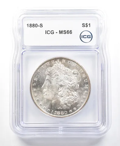 1880-S Morgan Silver Dollar MS66 ICG a2260