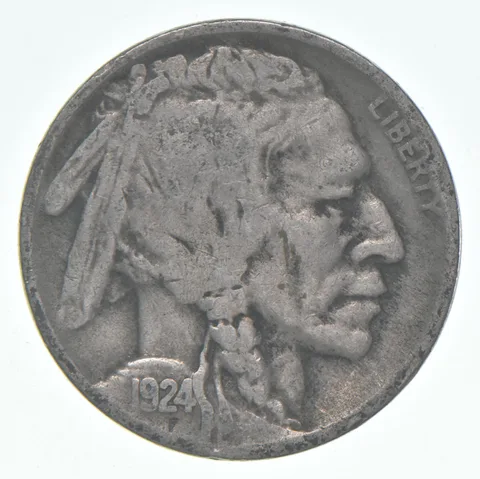 1924-D Indian Head Buffalo Nickel Average Circ