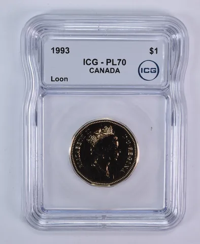 1993 Canada 1 Dollar Loon PL70 ICG