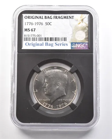 1776-1976 Kennedy Half Dollar Original Bag Fragment MS67 NGC *6122