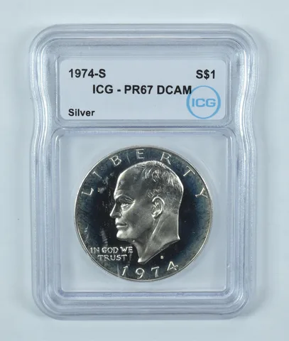 1974-S Eisenhower $1 Silver PR67 DCAM ICG