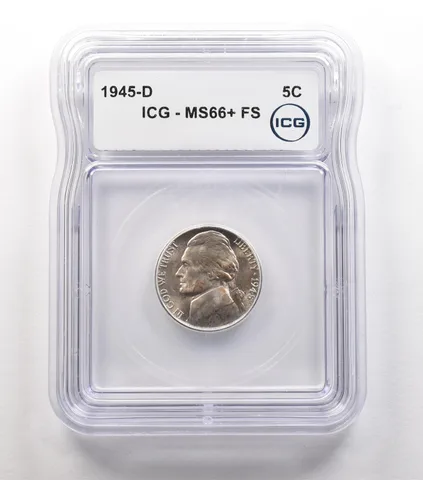 1945-D Jefferson Nickel MS66+ FS ICG a6674