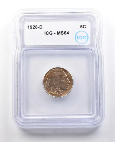1928-D Indian Head Buffalo Nickel MS64 ICG *1377