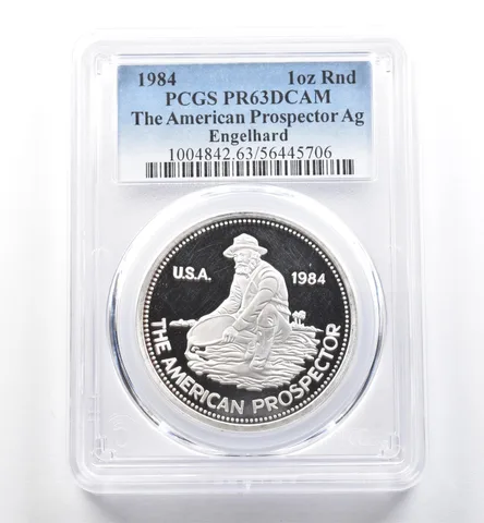1984 Engelhard Prospector 1 Oz Silver Round PR63 DCAM PCGS PROOF *0319