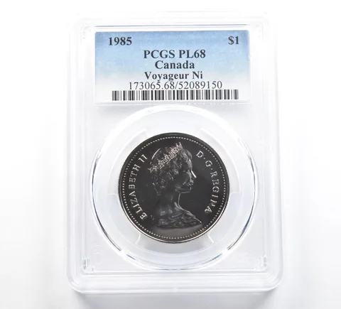 1985 Canada 1 Dollar Voyageur PL68 PCGS Blue Label