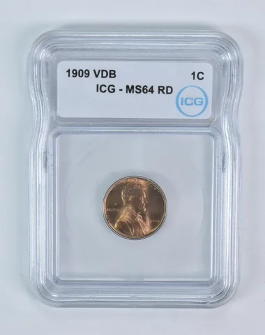 1909 Lincoln Wheat Cent VDB MS64 RD ICG