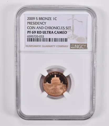 2009-S Lincoln Cent Bronze Presidency Coin & Chronicles Set PF69 RD NGC