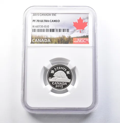 2015 Canada 5 Cents Silver PF70 UCAM NGC a5867