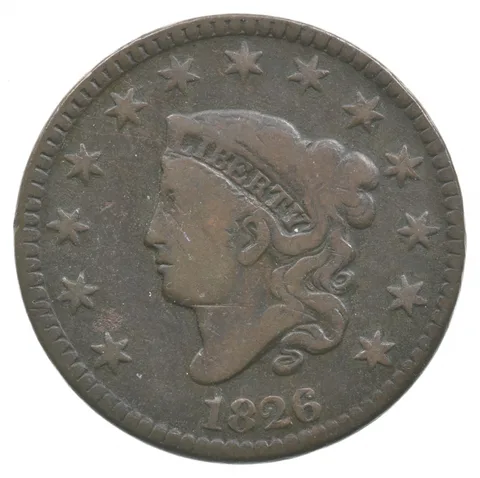 1826 Matron Head Large Cent - Circulated a5056