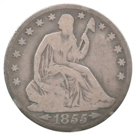 1855-O Seated Liberty Half Dollar Arrows a6259