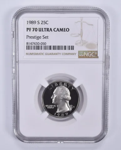 1989-S Washington Quarter Prestige Set PF70 UCAM NGC Brown Label