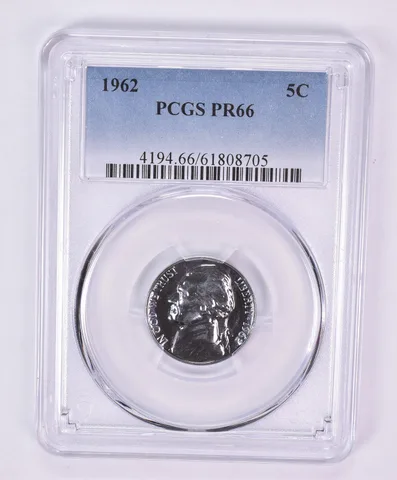 1962 Jefferson Nickel PR66 PCGS Beautiful Tone *1133