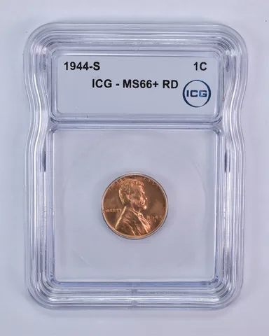 1944-S Lincoln Wheat Cent MS66+ RD ICG