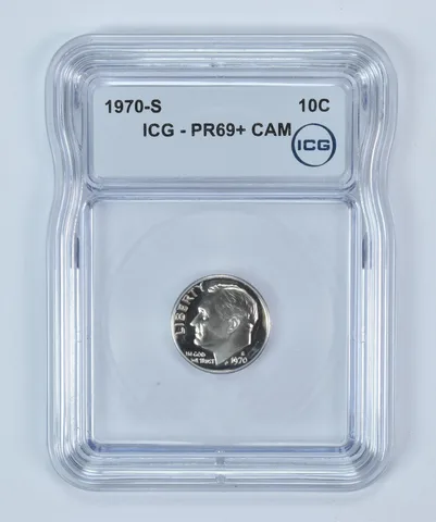 1970-S Roosevelt Dime PR69+ CAM ICG
