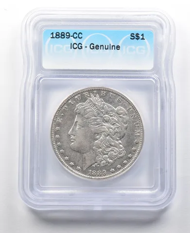 1889-CC Morgan Silver Dollar ICG a2097