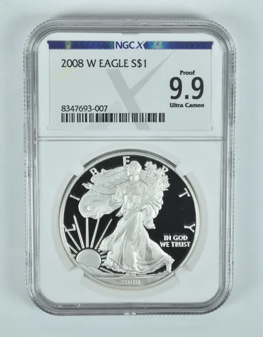 2008-W American Silver Eagle Proof 9.9 UCAM NGC X NGCX