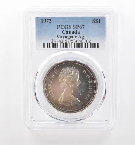 1972 Canada 1 Dollar Silver Voyageur SP67 PCGS Beautiful Tone *1921