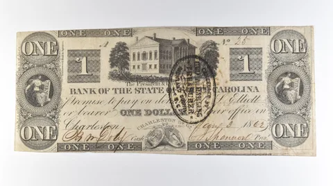 1862 $1 South Carolina Obsolete Note *8222