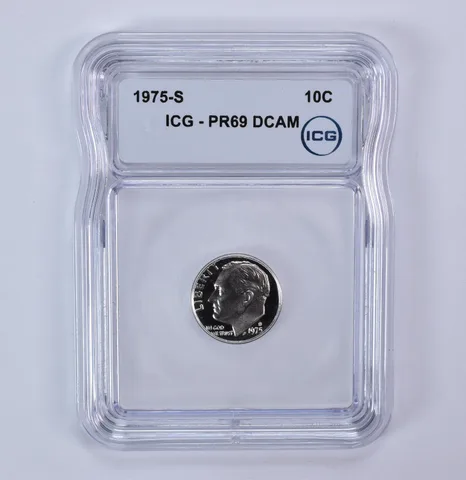 1975-S Roosevelt Dime PR69 DCAM ICG