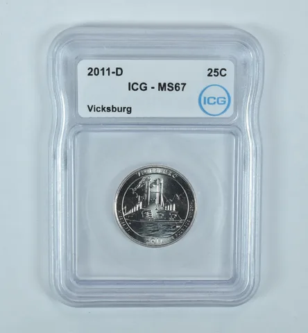 2011-D Washington Quarter ATB Vicksburg MS67 ICG