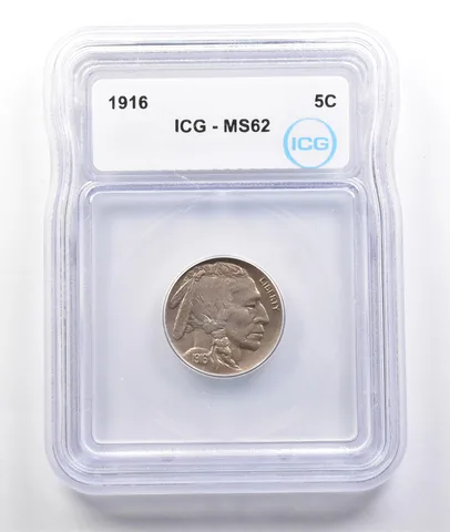 1916 Indian Head Buffalo Nickel MS62 ICG *3760