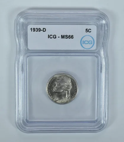 1939-D Jefferson Nickel MS66 ICG