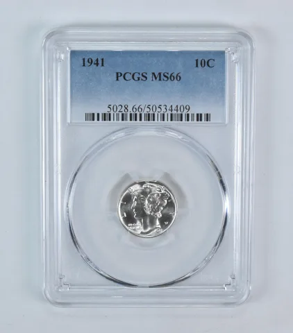 1941 Mercury Dime MS66 PCGS Blue Label