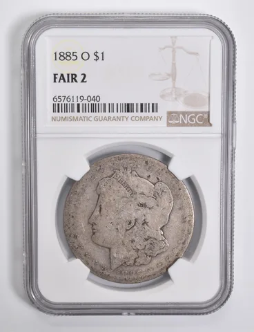FAIR 2 1885-O Morgan Silver Dollar NGC Lowball Low Ball a4534