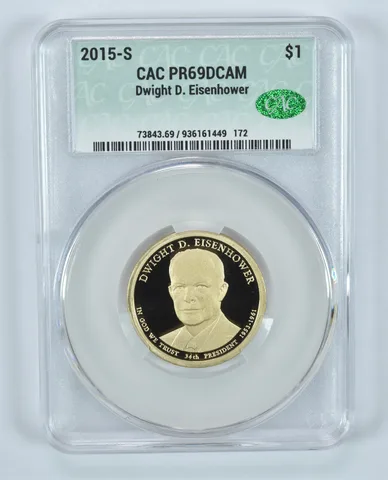 2015-S Presidential $1 Dwight D Eisenhower PR69 DCAM CAC CACg