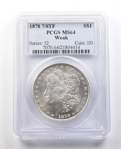 1878 7/8 TF Morgan Silver Dollar Weak MS64 PCGS *8851