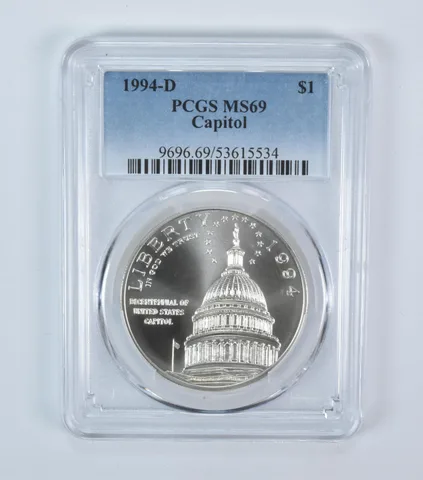1994-D Capitol Commemorative Silver Dollar MS69 PCGS