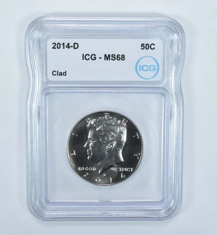 2014-D Kennedy Half Dollar CLAD MS68 ICG