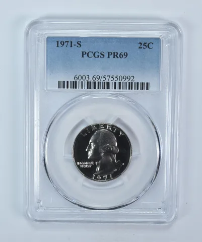 1971-S Washington Quarter PR69 PCGS Blue Label