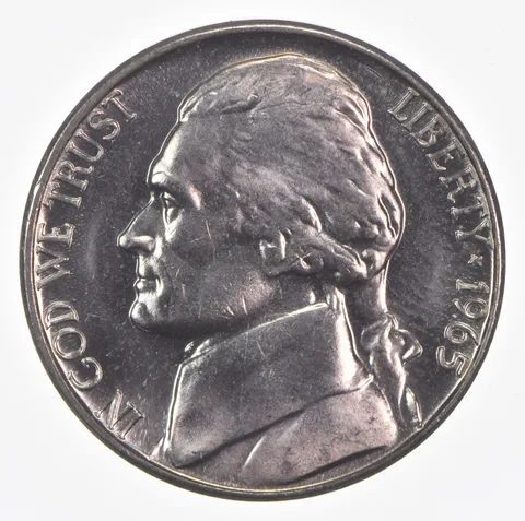 1965 Jefferson Nickel SMS Finish Unc