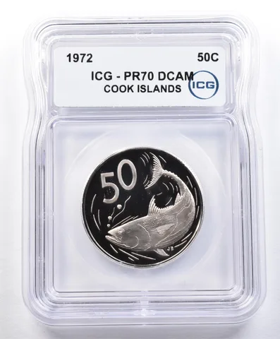 1972 Cook Islands 50 Cents PR70 DCAM ICG *1608